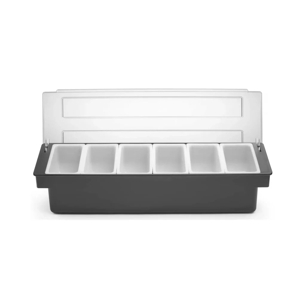 Ingrediensboks – 6 beholdere, Bar op, 480x150x(H)100mm - Billede 2