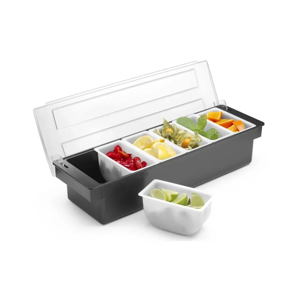 Ingrediensboks – 6 beholdere, Bar op, 480x150x(H)100mm - Billede 4