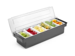 Ingrediensboks – 6 beholdere, Bar op, 480x150x(H)100mm - Billede 5
