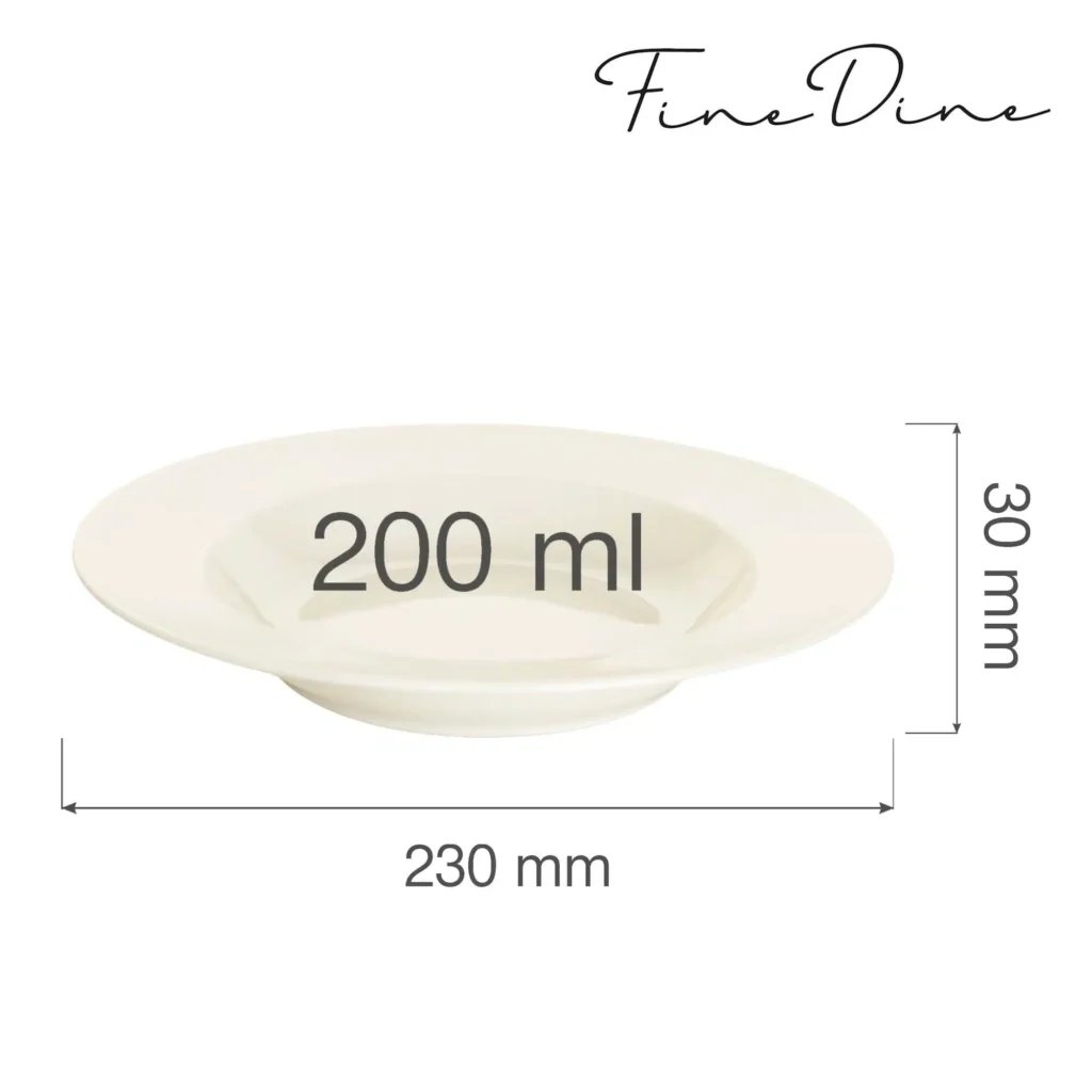 Crema dyb tallerken, 230mm - Billede 6