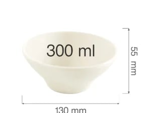 Crema konisk skål, 130x60mm - Billede 3