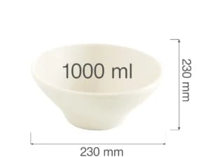 Crema konisk skål, 190x75mm - Billede 5