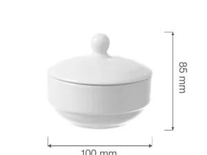 Bianco sukker skål 100x(H)85mm - Billede 4