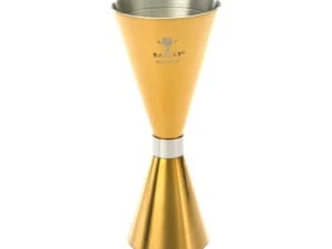 Slim Style jigger, guld tallerken med rustfrit stål bånd, 2 oz., Barfly - Billede 3