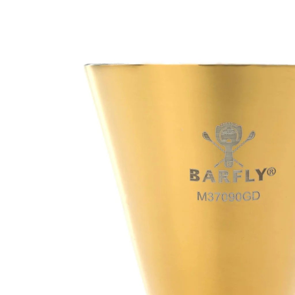 Slim Style jigger, guld tallerken med rustfrit stål bånd, 2 oz., Barfly - Billede 4