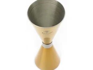Slim Style jigger, guld tallerken med rustfrit stål bånd, 2 oz., Barfly - Billede 5