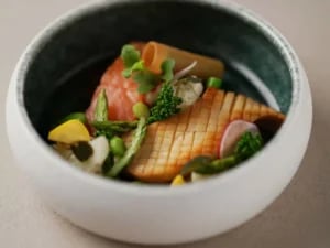 Goro Hvid Blå Skål 140mm - Billede 3