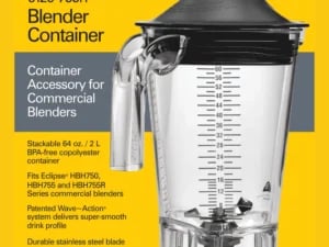 Eclipse™ 64 oz./2 L copolyester beholder til HBH750, HBH755 og HBH755R blendere - Billede 4