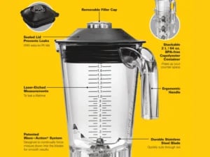 Eclipse™ 64 oz./2 L copolyester beholder til HBH750, HBH755 og HBH755R blendere - Billede 5