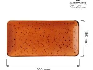 Dahlia firkantet tallerken, 300x150mm - Billede 3