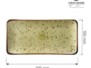 Oliven firkantet tallerken, 300x150mm - Billede 4