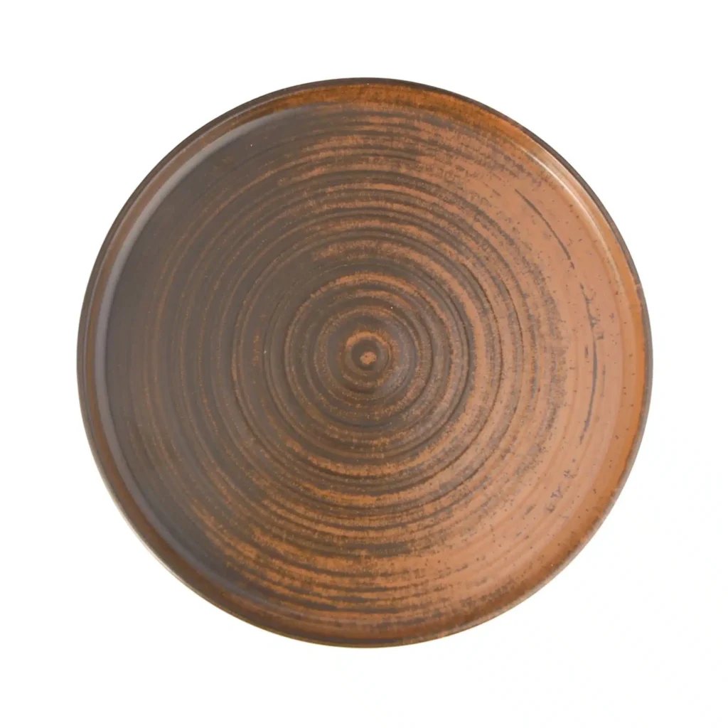 Lykke Brown høj kant tallerken, 180 mm