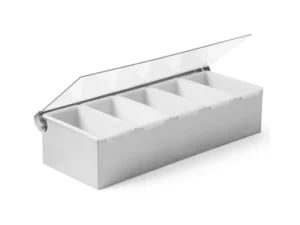 Krydderiholder, Bar op, 5 beholdere, 375x140x(H)90mm