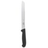 Victorinox 8-tommer brødkniv med serreret blad og sort Fibrox-håndtag set forfra