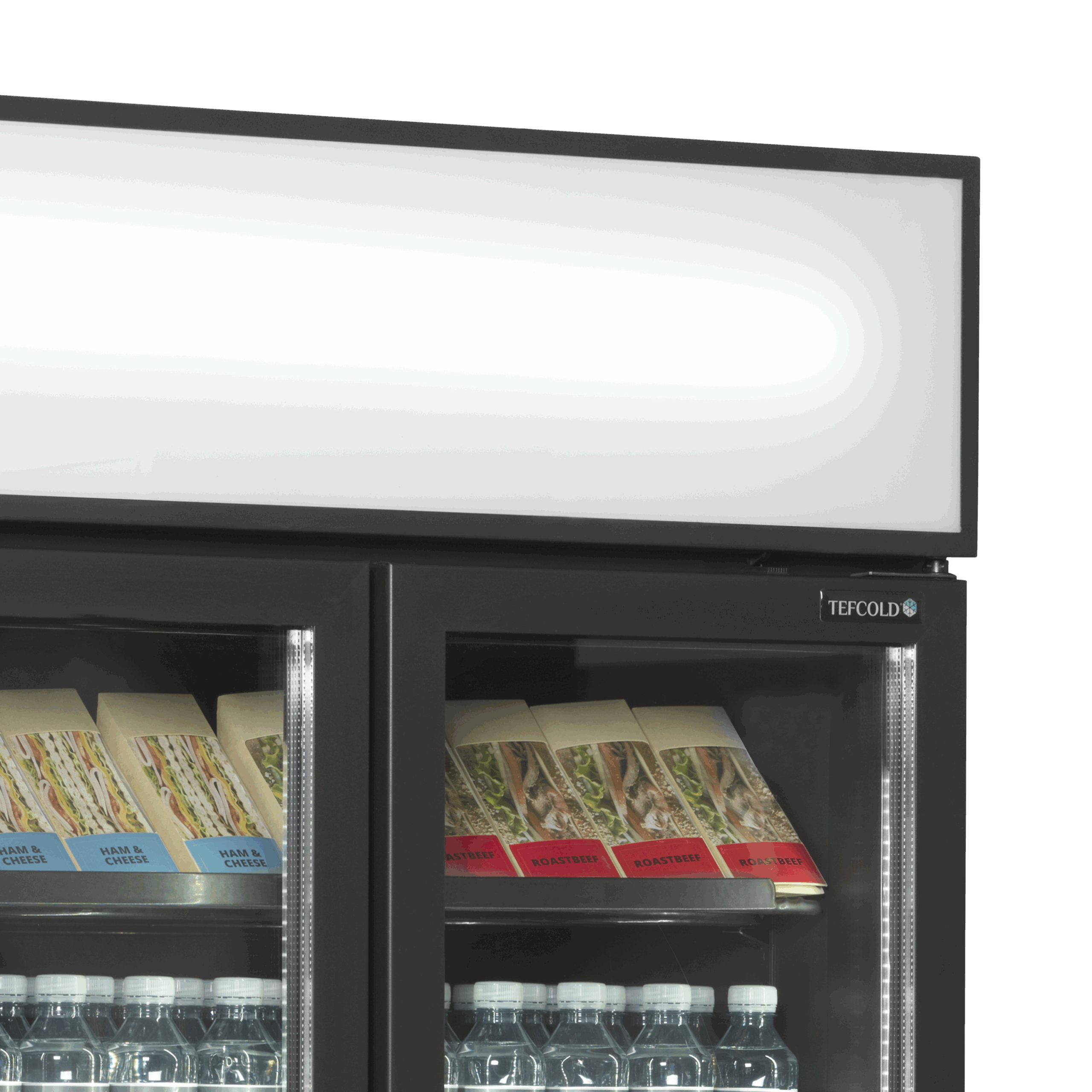 FSC891HBlack Sort 2-dørs displaykøler med lystop - Billede 3