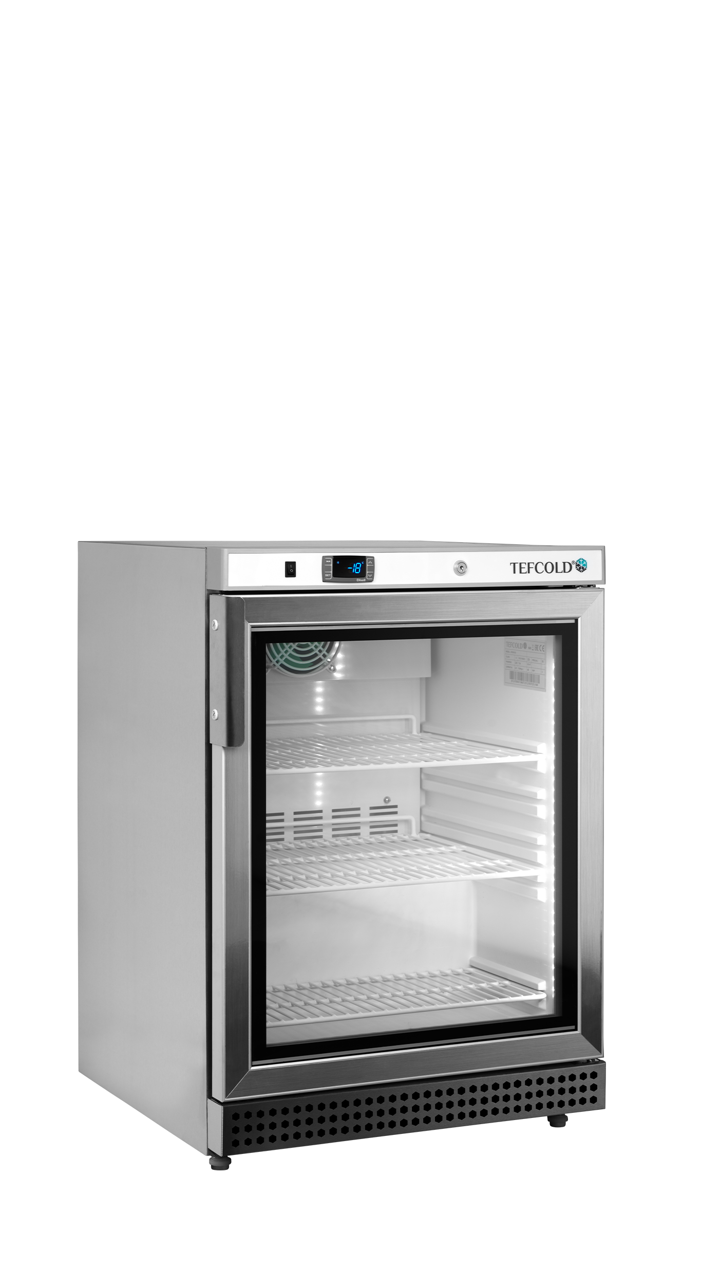 UF200VSG Displayfryser i Rustfrit Stål, 200 Liter - Billede 5