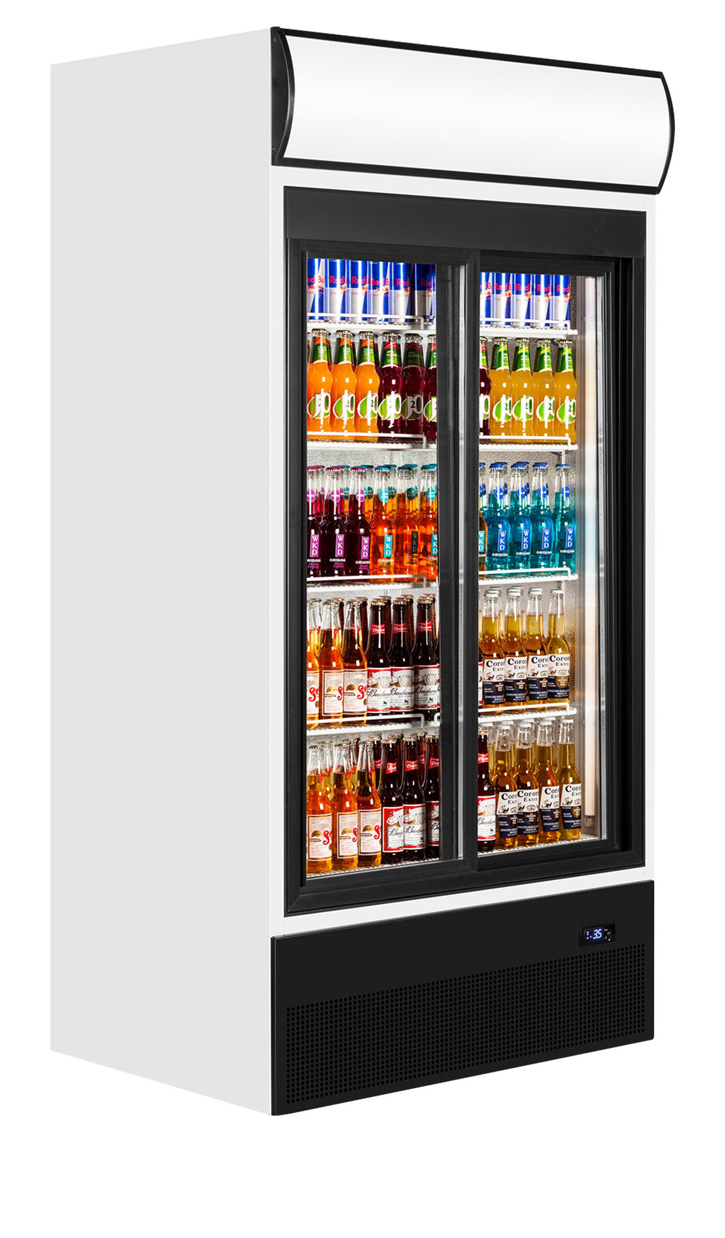 FSC1000S 2-dørs Displaykøleskab med Lystop, 771 Liter - Billede 5