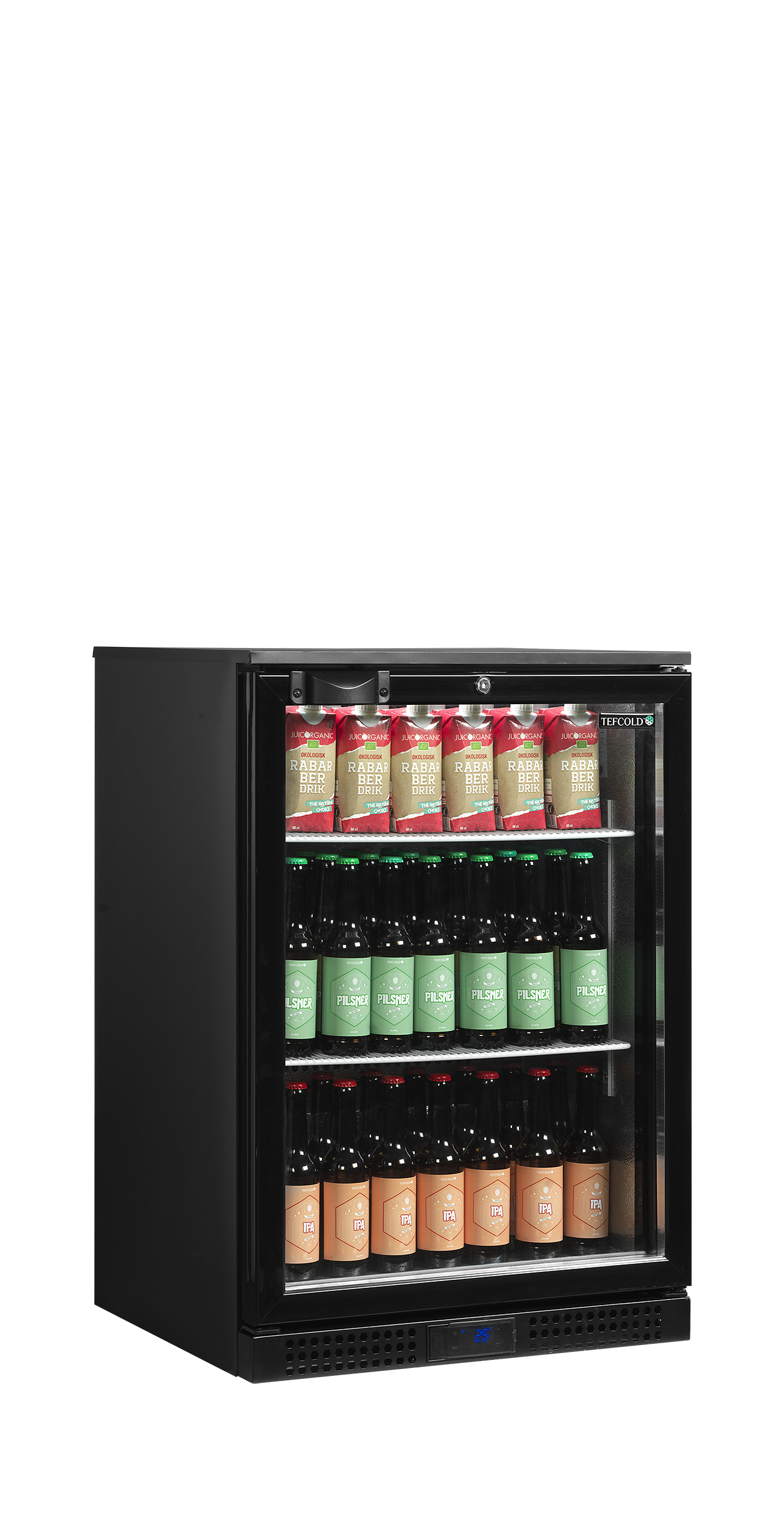 DB126H Professionelt Backbar Køleskab, 125L Kapacitet, Sort Finish - Billede 6