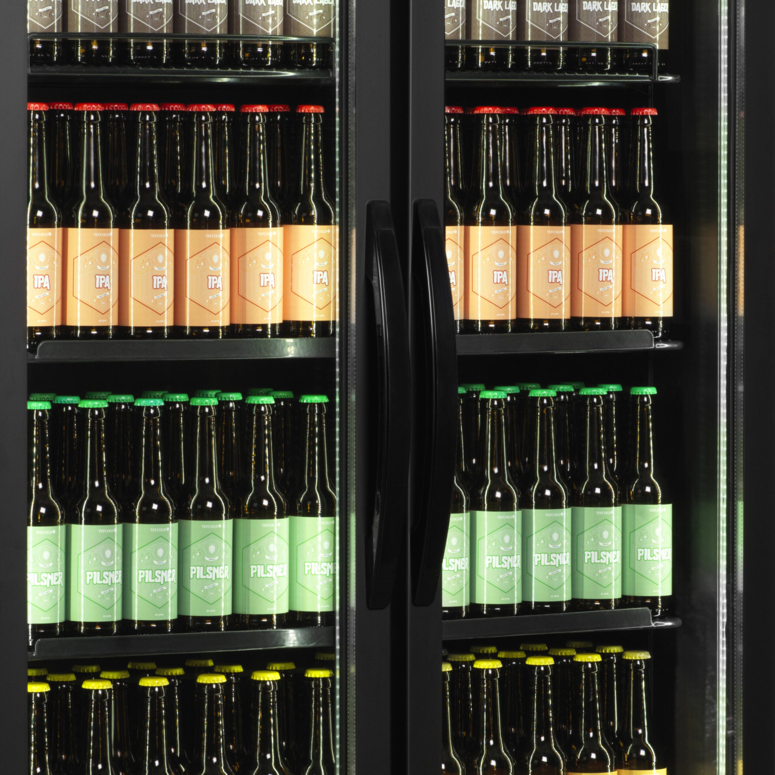 FSC891HBlack Sort 2-dørs displaykøler med lystop - Billede 4