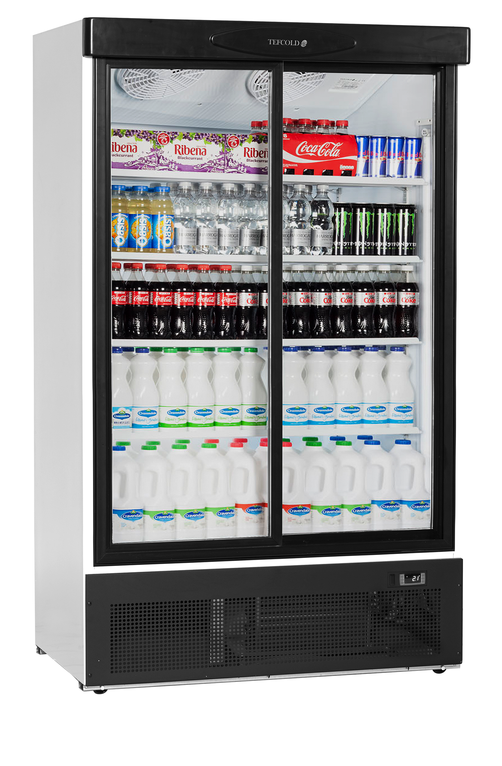 FS1202S Displaykøleskab, 660L, 174kg, Sort/Hvid - Billede 5