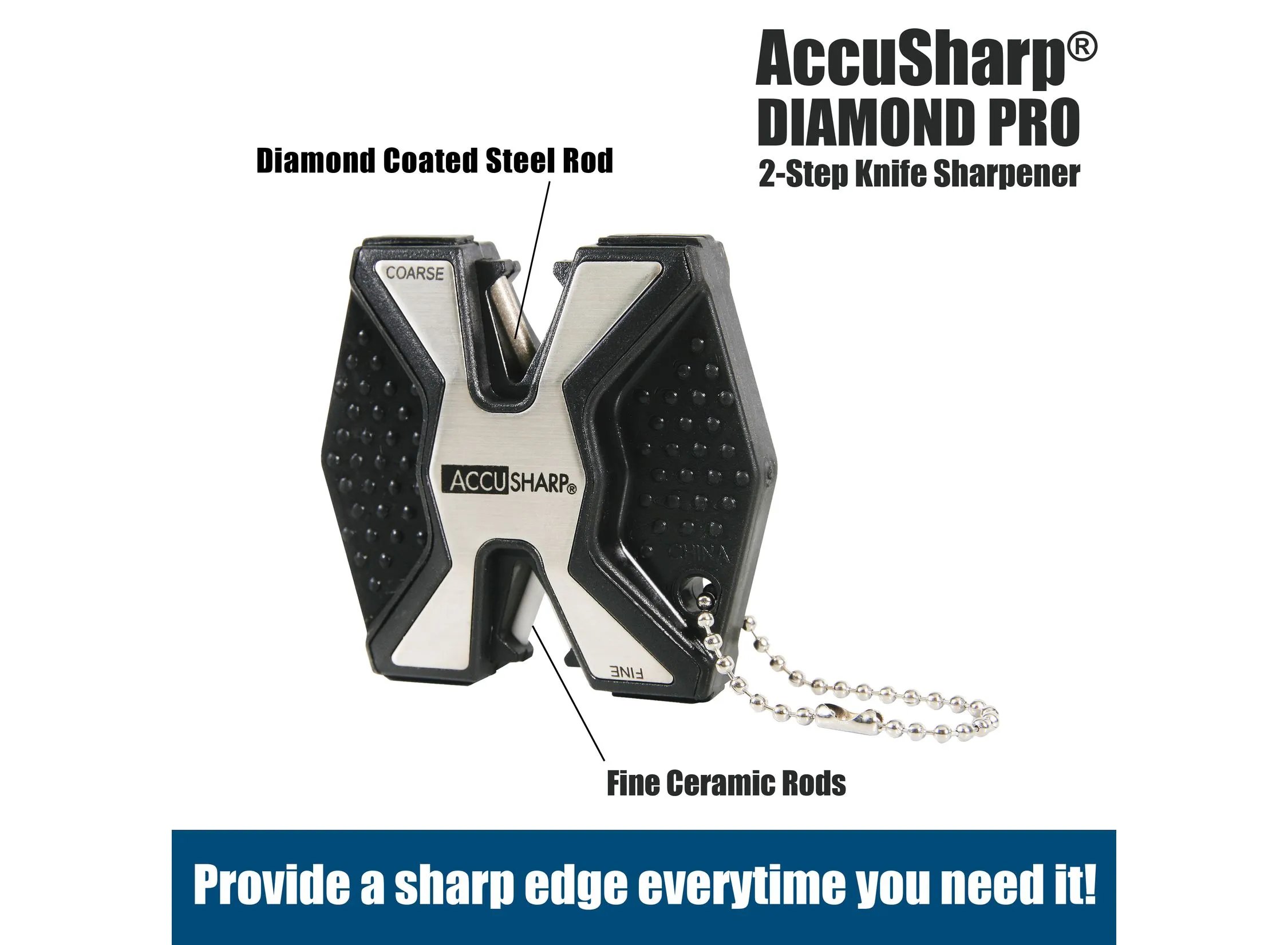 Accusharp Knivsliber 2-trin, Diamond PRO, 6-kantet - Billede 4