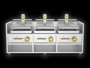 Josper Basque Grill PVJ-76-3-3-MB Individual triple grill