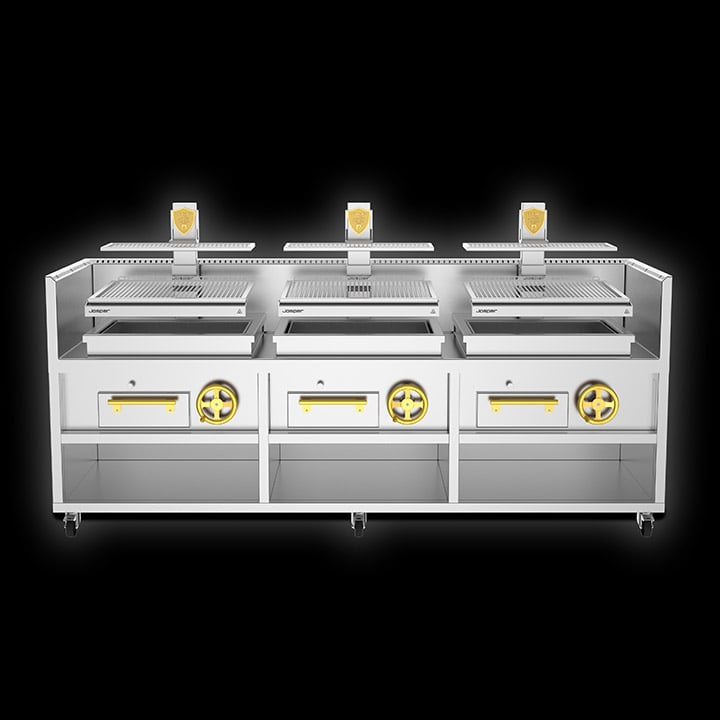 Josper Basque Grill PVJ-76-3-3-MB Individual triple grill