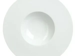 Gourmet Tallerken Ø25cm. - Saturno White - NovaEco Porcelæn