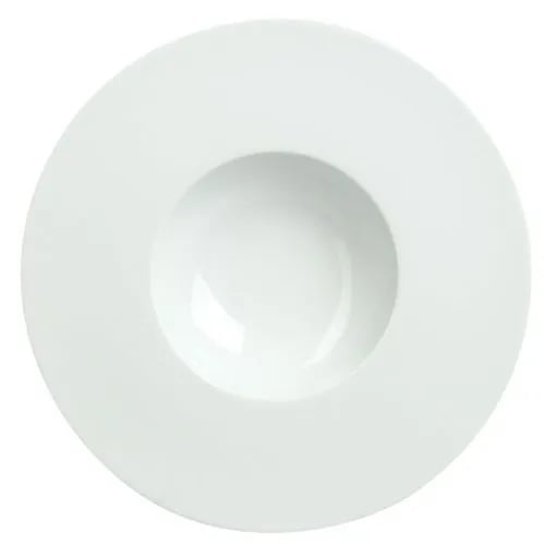 Gourmet Tallerken Ø25cm. - Saturno White - NovaEco Porcelæn