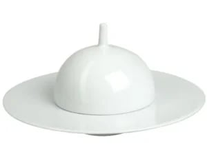 Gourmet Tallerken Ø25cm. - Saturno White - NovaEco Porcelæn - Billede 2