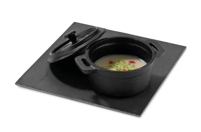 Mini kasserolle m. låg 100mm støbejern - Billede 2