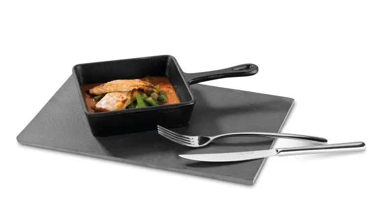 Mini serveringspande 136x136 mm støbejern - Billede 2