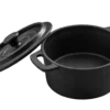 Mini kasserolle m. låg 140mm støbejern