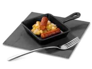 Mini serveringspande 127x105 mm støbejern - Billede 2