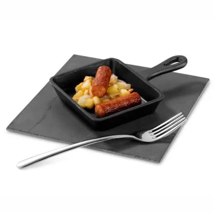 Mini serveringspande 127x105 mm støbejern - Billede 2