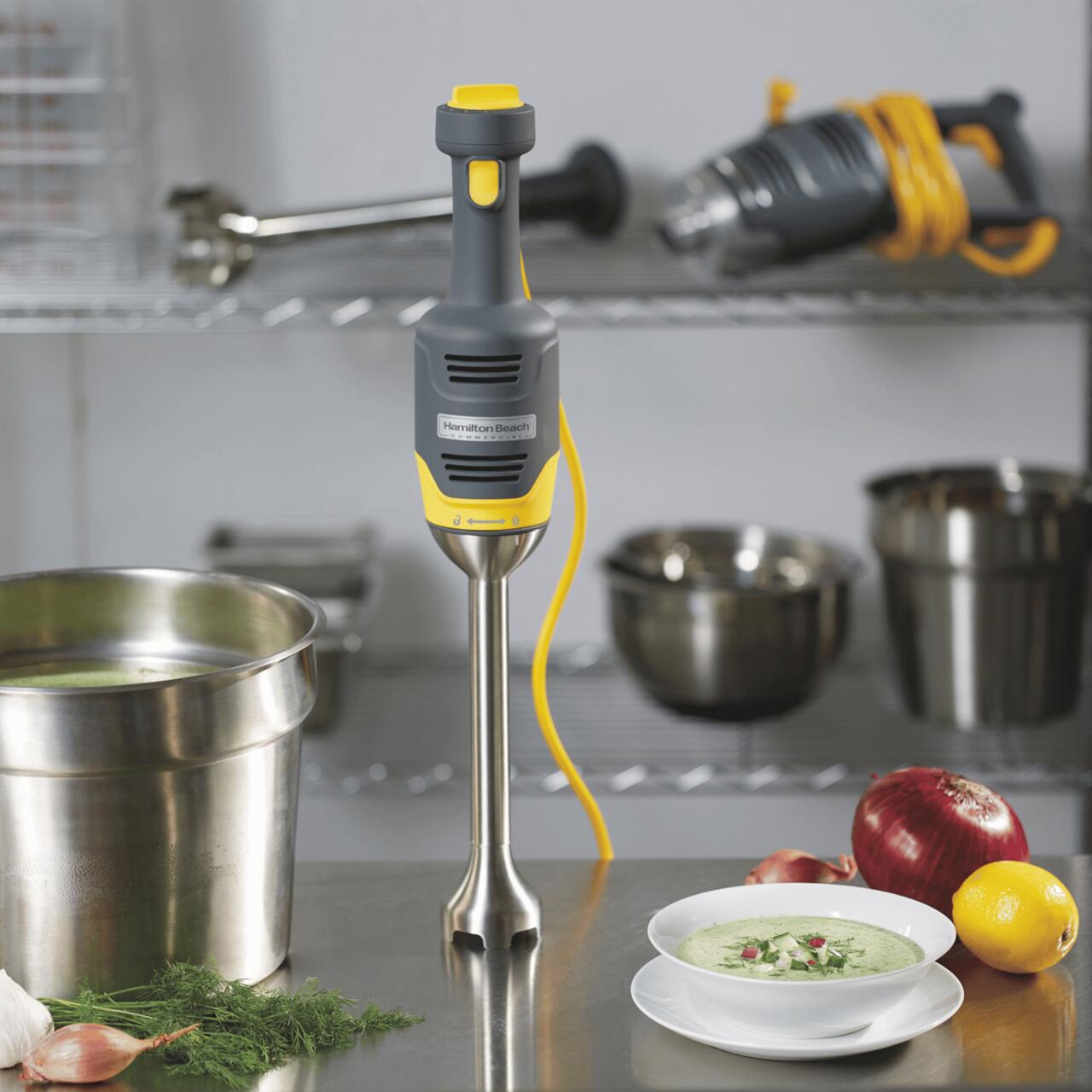 Hamilton Beach HMI009-CE stavblender set fra siden