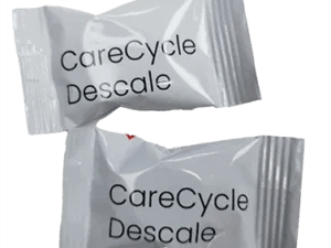 Nærbillede af CareCycle Descale tablet til afkalkning af Invoq ovn
