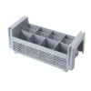 bestikholder 8-hul 43x21x15,5cm grå