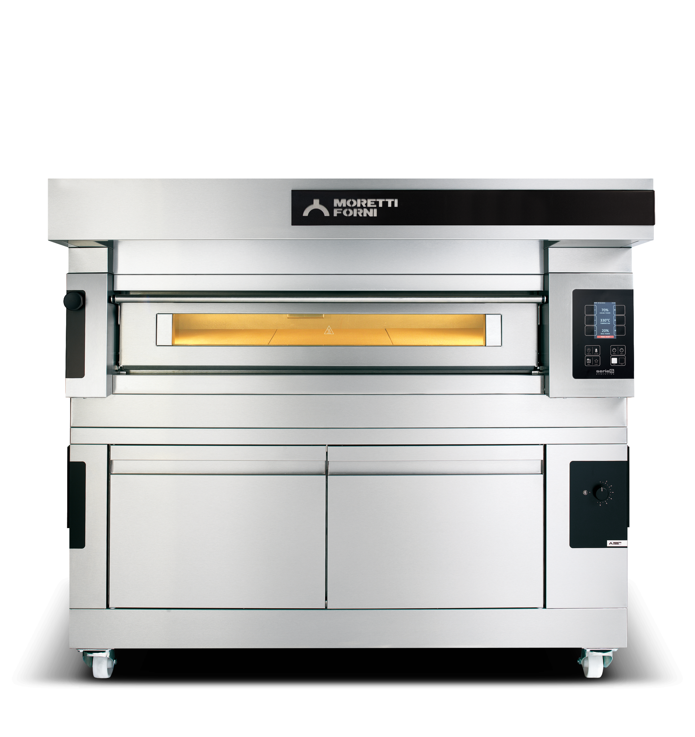 Moretti Forni - S120E, Pizzaovn MOD 1/L inkl. Varmeskab