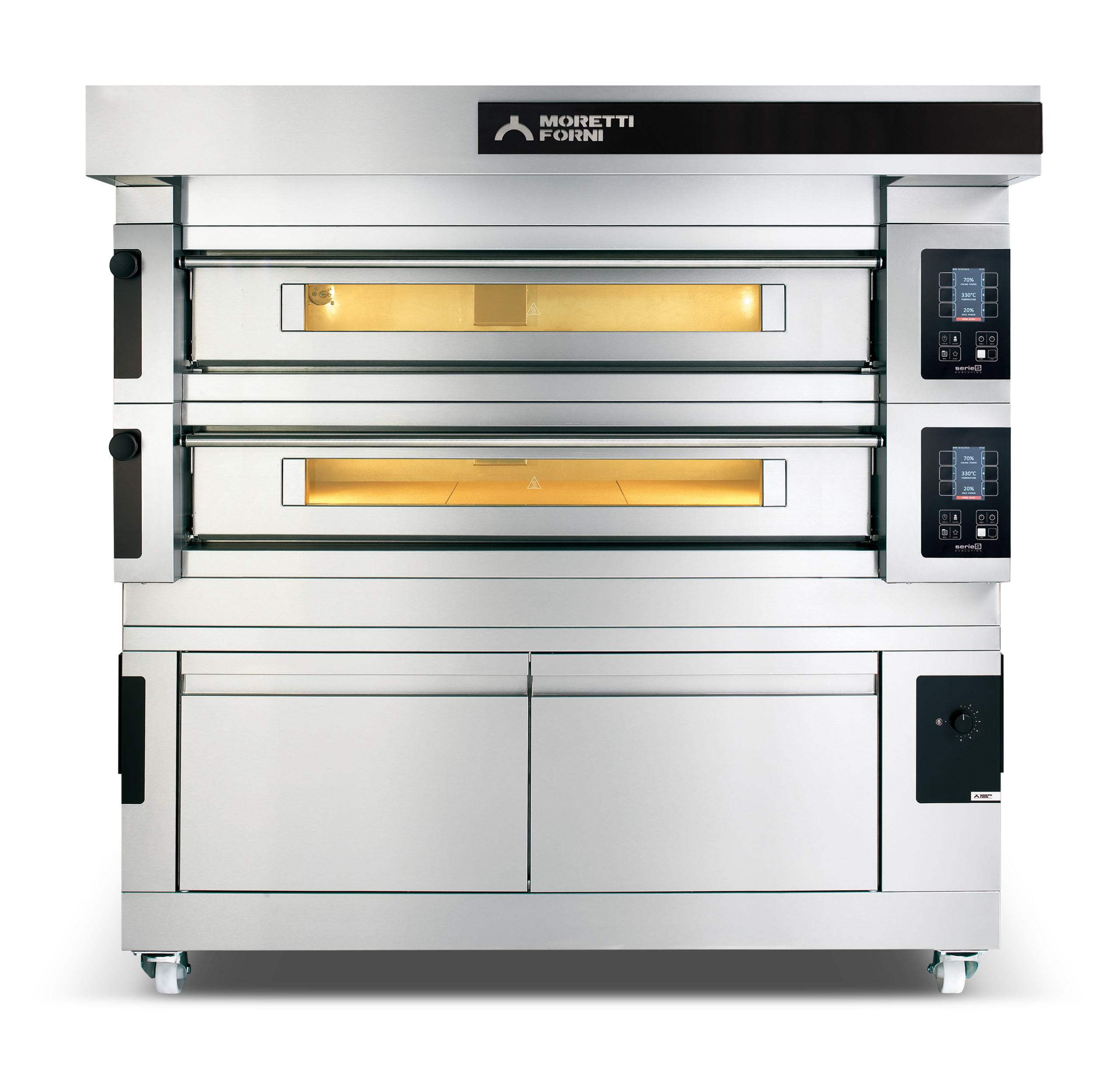 Moretti Forni - S140E, Pizzaovn MOD 2/L inkl. Varmeskab