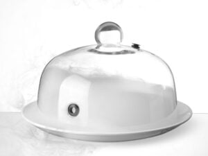 Røgklokke i glas med ventil, ø260x(h)174mm - perfekt til koldrøgning - Billede 6
