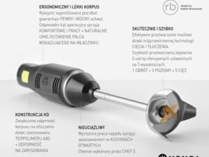 Hendi Blend stavblender, 220-240V/250W, ø71x(H)444mm - Billede 4