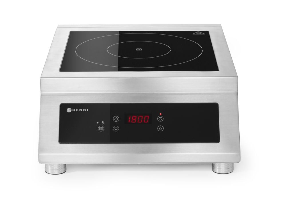 Induktionskogeplade model 5000 D, Profi Line, 400V/5000W, 398x515x(H)168mm, rustfrit stål, justerbare fødder, maks belastning 30 kg. - Billede 4