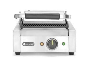 Kontaktgrill - enkelt version, ribbet top og bund, 230V/1800W, 310x370x(H)210mm - Billede 2