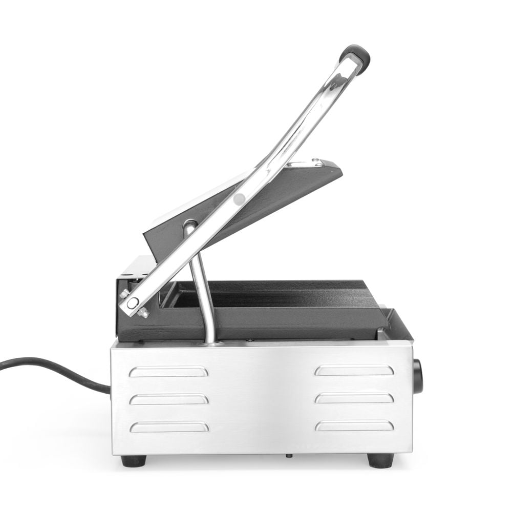 Kontaktgrill - enkelt version, ribbet top og bund, 230V/1800W, 310x370x(H)210mm - Billede 4