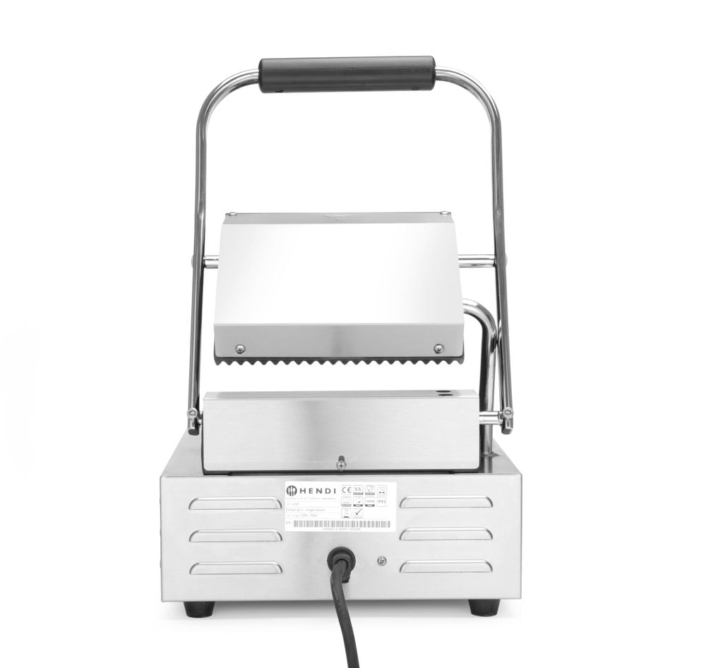 Kontaktgrill - enkelt version, ribbet top og bund, 230V/1800W, 310x370x(H)210mm - Billede 5