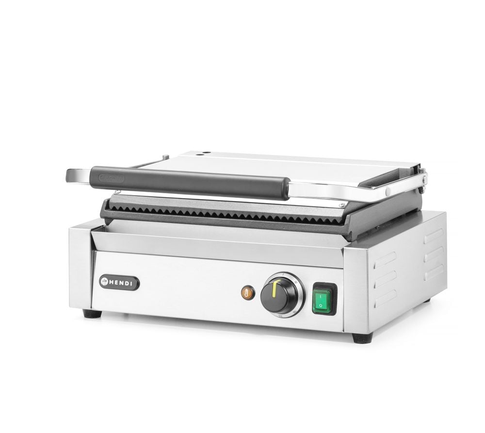 Kontaktgrill "Panini", ribbet top og glat bund, 230V/2200W, 430x370x(H)210mm - Billede 5