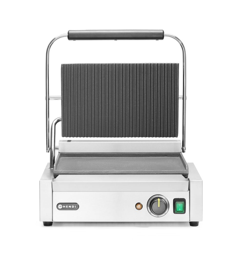 Kontaktgrill "Panini", ribbet top og glat bund, 230V/2200W, 430x370x(H)210mm - Billede 2