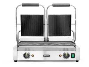 Dobbelt kontaktgrill, ribbet top og bund, 230V/3600W, 570x370x(H)210mm - Billede 2