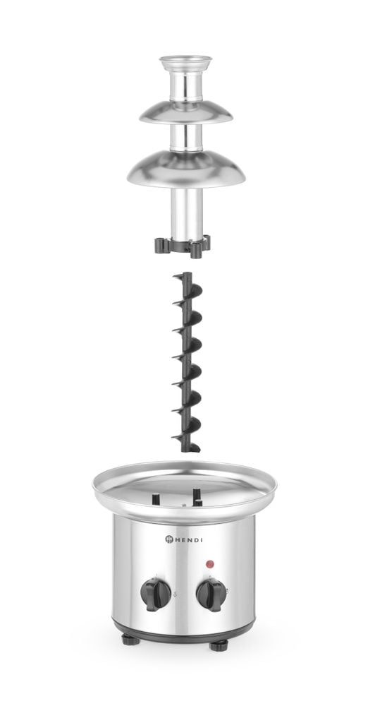 Chokoladefontæne 3 etager, 230V/170W, ø210x(H)400mm, rustfrit stål, med varmefunktion - Billede 5